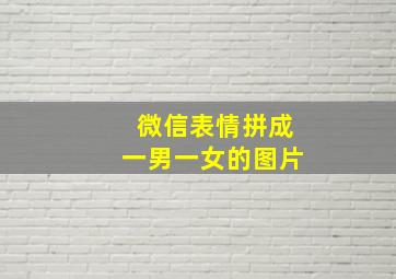 微信表情拼成一男一女的图片