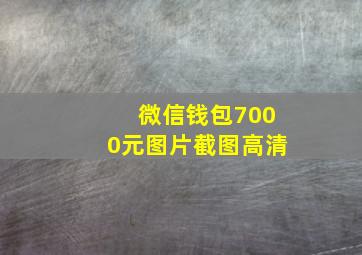 微信钱包7000元图片截图高清