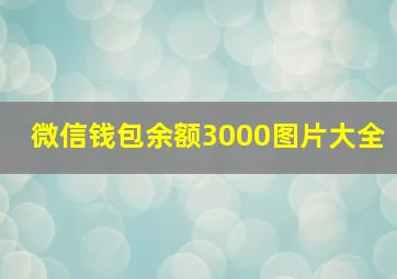 微信钱包余额3000图片大全