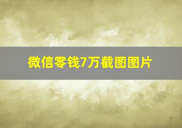 微信零钱7万截图图片