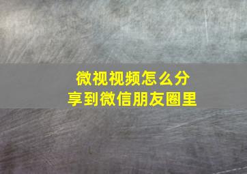 微视视频怎么分享到微信朋友圈里