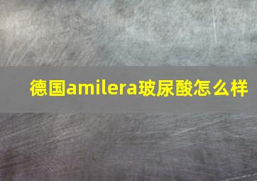 德国amilera玻尿酸怎么样