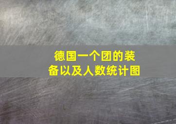 德国一个团的装备以及人数统计图