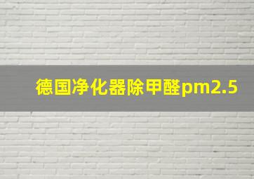 德国净化器除甲醛pm2.5