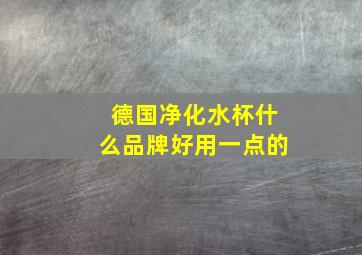 德国净化水杯什么品牌好用一点的