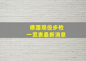 德国现役步枪一览表最新消息