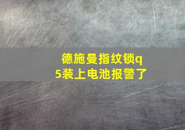 德施曼指纹锁q5装上电池报警了