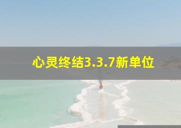 心灵终结3.3.7新单位