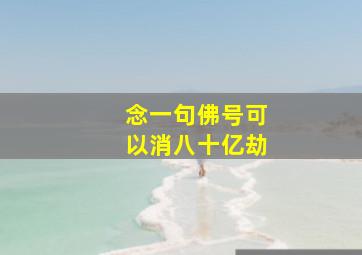 念一句佛号可以消八十亿劫