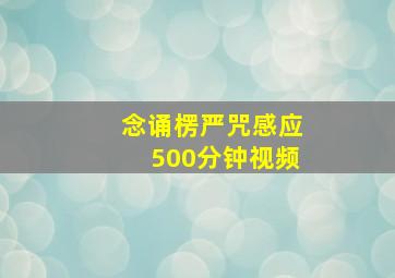 念诵楞严咒感应500分钟视频