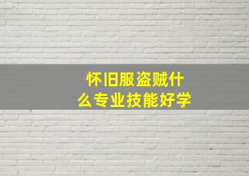 怀旧服盗贼什么专业技能好学