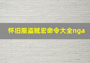 怀旧服盗贼宏命令大全nga