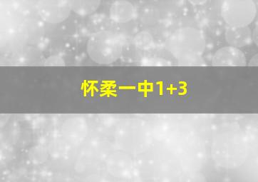 怀柔一中1+3