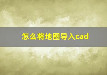 怎么将地图导入cad