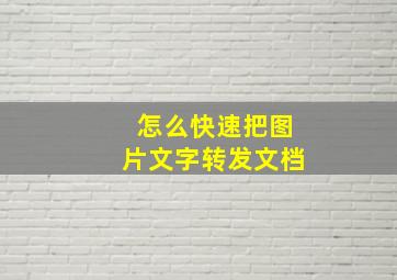 怎么快速把图片文字转发文档