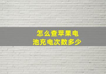 怎么查苹果电池充电次数多少