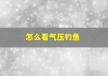 怎么看气压钓鱼