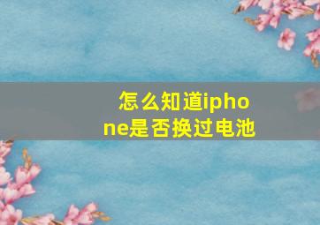 怎么知道iphone是否换过电池