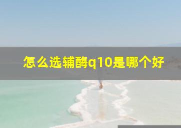 怎么选辅酶q10是哪个好