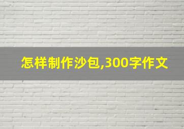 怎样制作沙包,300字作文