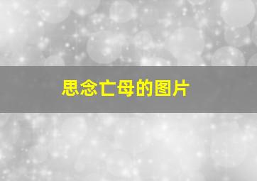 思念亡母的图片