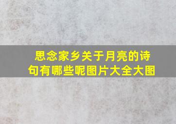 思念家乡关于月亮的诗句有哪些呢图片大全大图