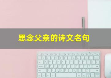 思念父亲的诗文名句