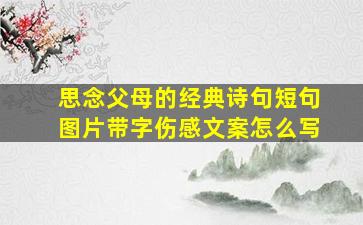 思念父母的经典诗句短句图片带字伤感文案怎么写