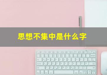 思想不集中是什么字