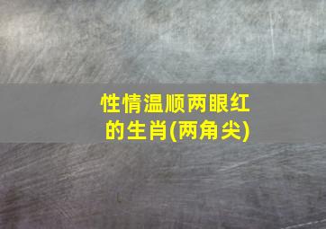 性情温顺两眼红的生肖(两角尖)