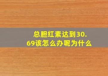 总胆红素达到30.69该怎么办呢为什么