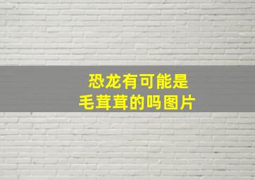 恐龙有可能是毛茸茸的吗图片