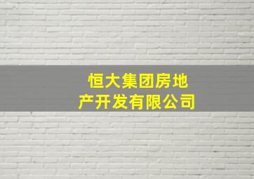 恒大集团房地产开发有限公司