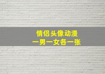 情侣头像动漫一男一女各一张