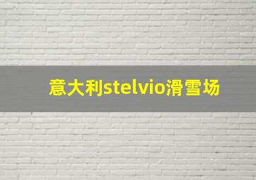 意大利stelvio滑雪场