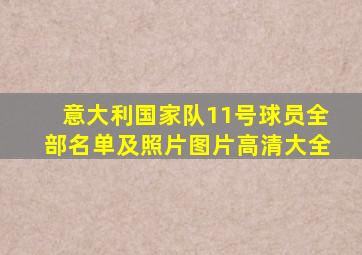 意大利国家队11号球员全部名单及照片图片高清大全