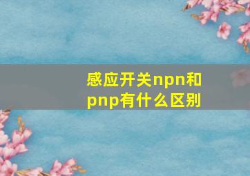 感应开关npn和pnp有什么区别