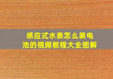 感应式水表怎么装电池的视频教程大全图解