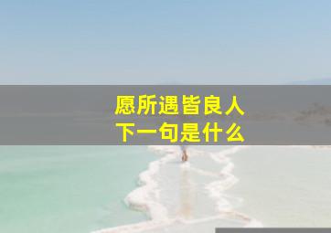 愿所遇皆良人下一句是什么