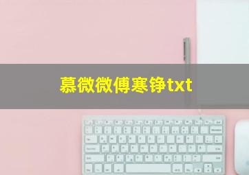 慕微微傅寒铮txt