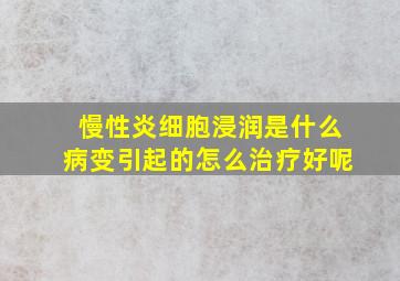 慢性炎细胞浸润是什么病变引起的怎么治疗好呢