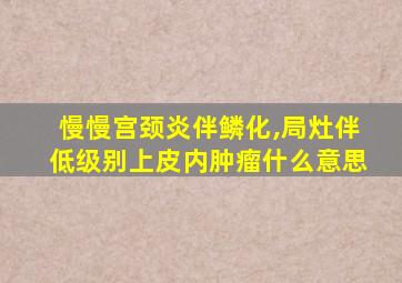 慢慢宫颈炎伴鳞化,局灶伴低级别上皮内肿瘤什么意思