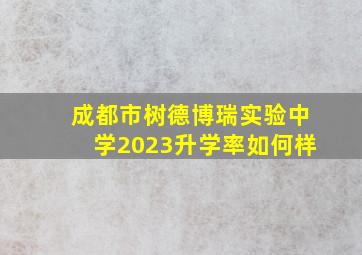 成都市树德博瑞实验中学2023升学率如何样