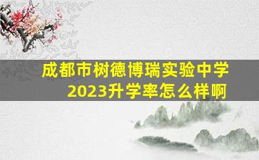 成都市树德博瑞实验中学2023升学率怎么样啊