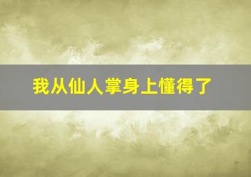 我从仙人掌身上懂得了