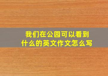 我们在公园可以看到什么的英文作文怎么写