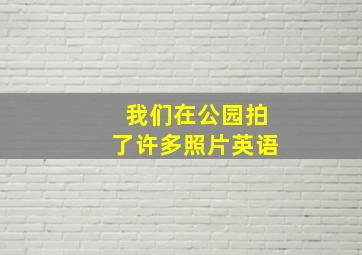 我们在公园拍了许多照片英语