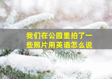 我们在公园里拍了一些照片用英语怎么说