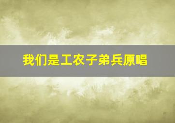 我们是工农子弟兵原唱