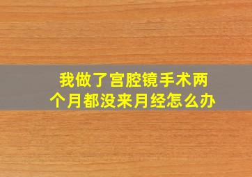 我做了宫腔镜手术两个月都没来月经怎么办